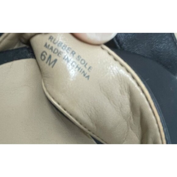 Ann Taylor Black Leather Ankle Strap Heels Size 6M Open Toe Shoes Strappy - Picture 10 of 10